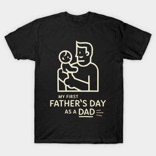 First Time Dad Est 2024 Fathers Day T-Shirt